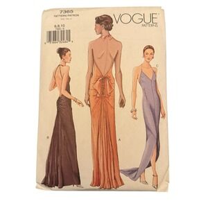HTF Vintage Factory Folded Sewing Pattern Vogue 7365 Gown Size 6-8-10
